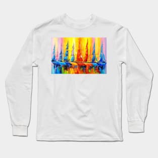 Rainbow boat Long Sleeve T-Shirt